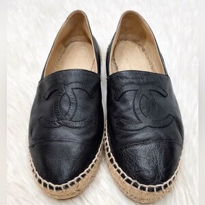 CHANEL Lambskin CC Espadrilles